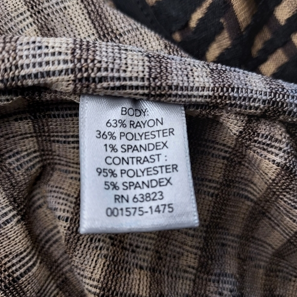 NWOT black and tan long-sleeved shirt from cj banks, women's size 3X - Picture 6 of 8